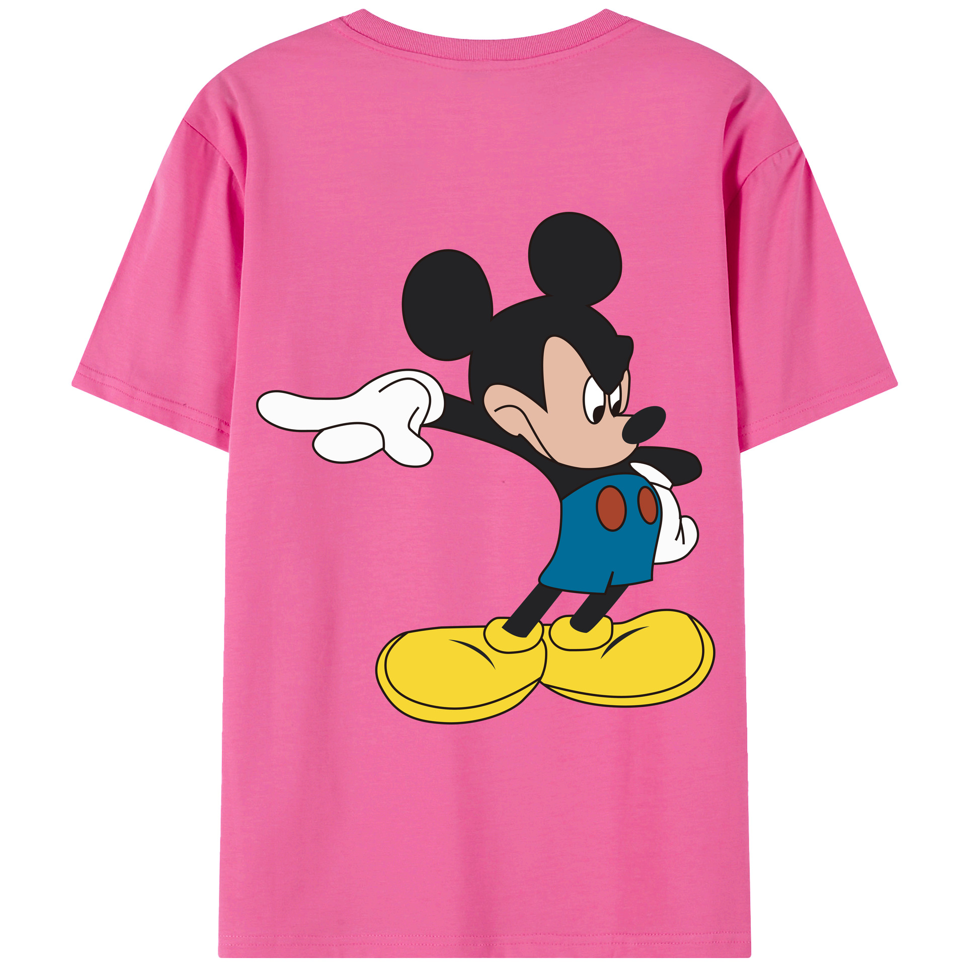 （画像用） ミッキーマウス Mickey Mouse レディース半袖Tシャツ(バックプリント)